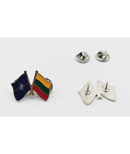NATO and Lithuanian Flag Pin